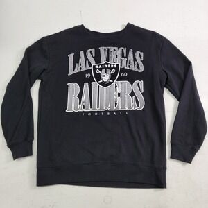 Las Vegas Raiders 1960 Sweatshirt Adult Sz S Black Pullover NFL Team Apparel EUC